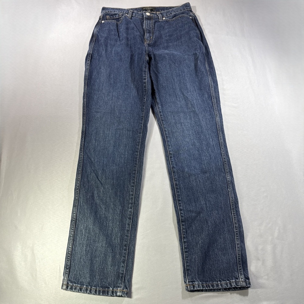 Banana Republic Curvy Straight Jeans 28/6 Tall Dark Wash Blue Cotton High Rise